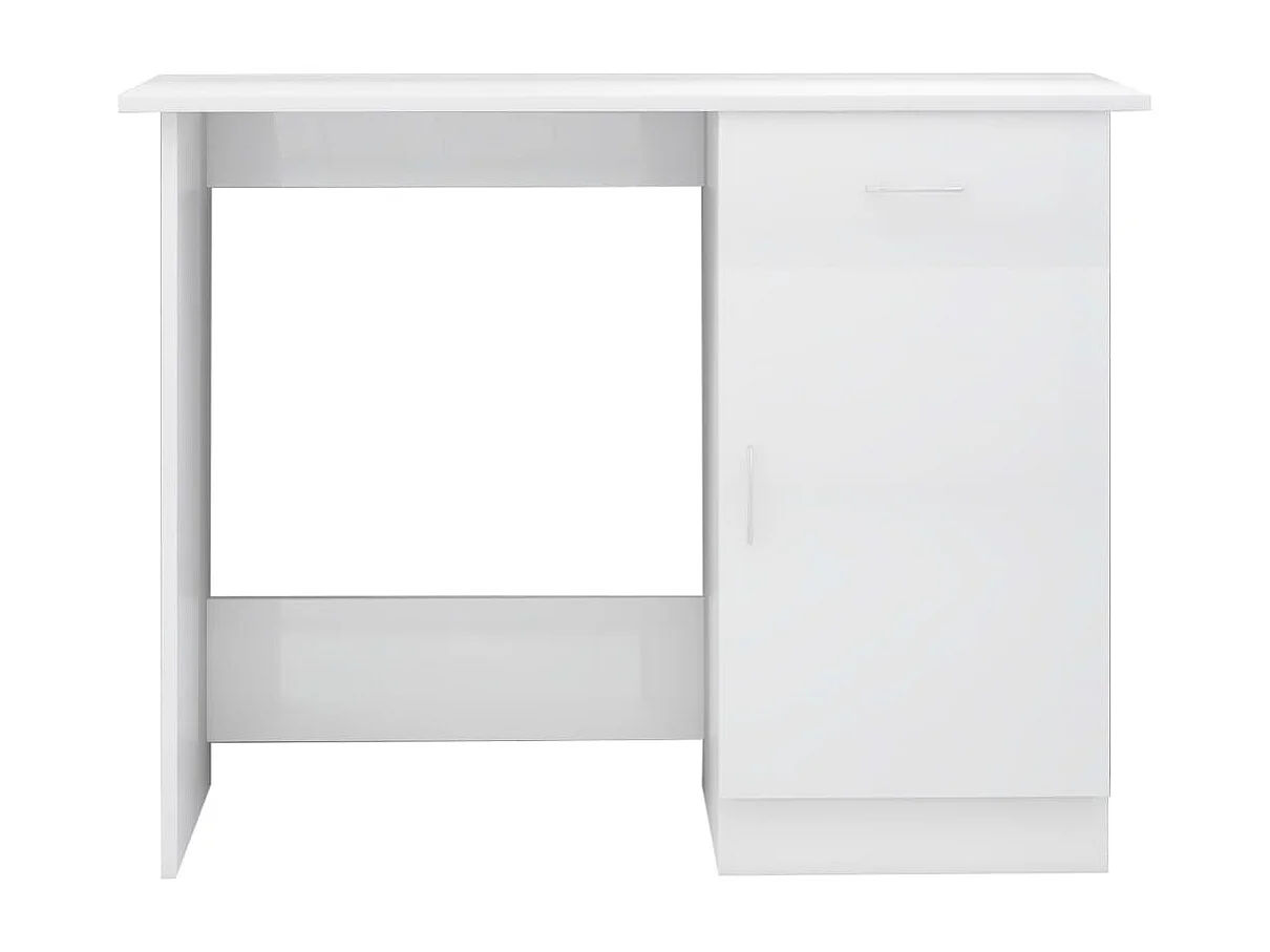 Adriano  Bureau 100x50x76 cm bewerkt hout hoogglans wit