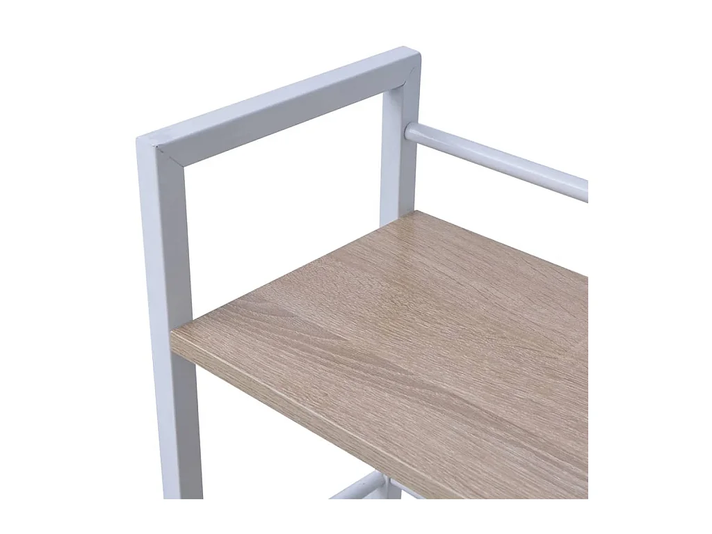 Garden Furniture -  Bureau avec bibliothèque à 4 niveaux chêne