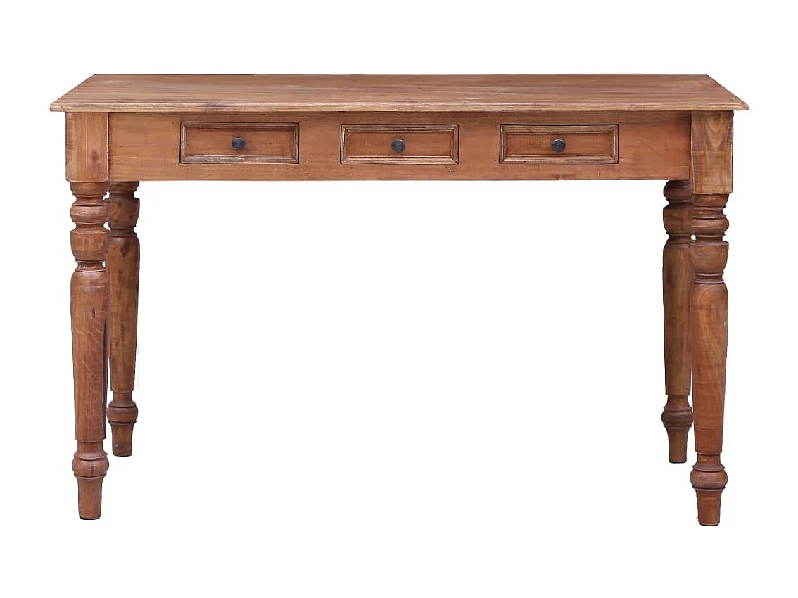 Isaak  Bureau avec tiroirs 117x57x75 cm bois d'acajou massif