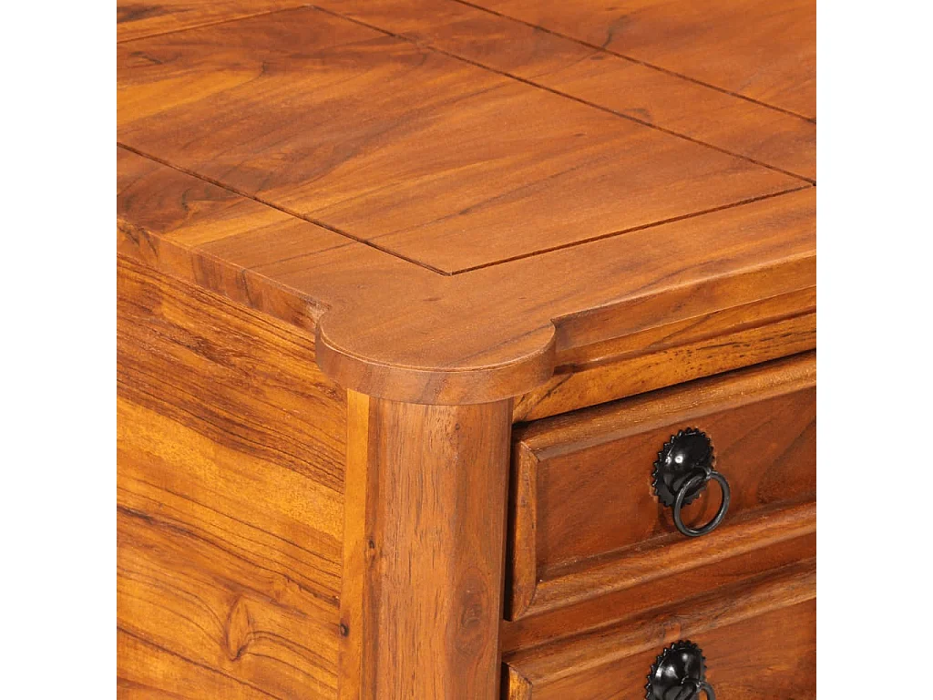 Prolenta Premium -  Bureau avec tiroirs 110x50x76 cm bois d'acacia solide