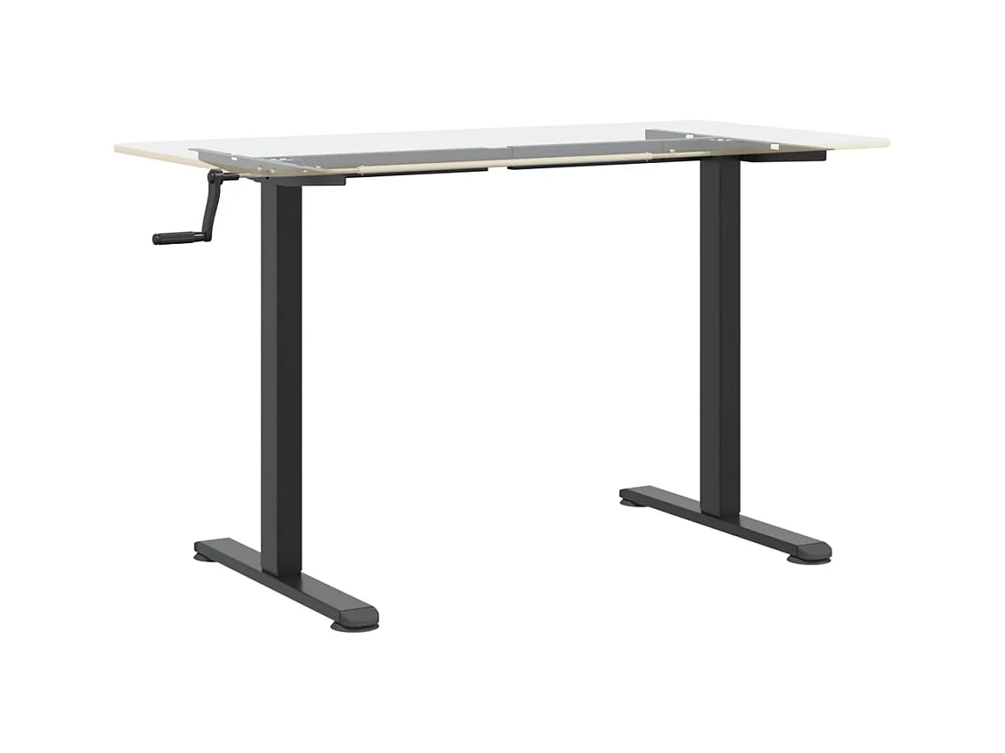 Mylna  Cadre de bureau debout noir (94-135)x60x(70-114) cm acier