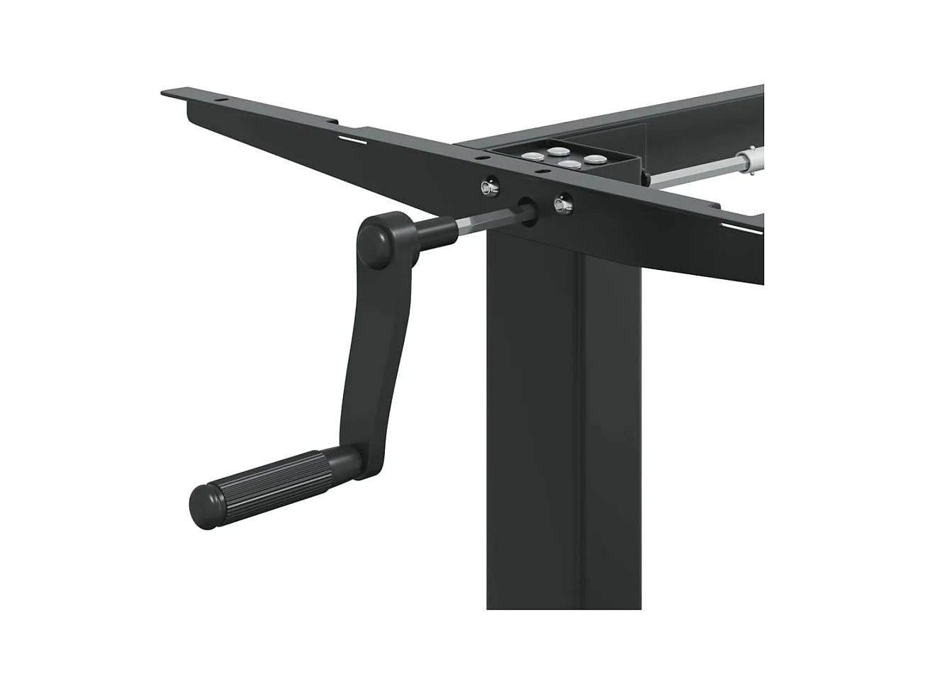 Mylna  Cadre de bureau debout noir (94-135)x60x(70-114) cm acier