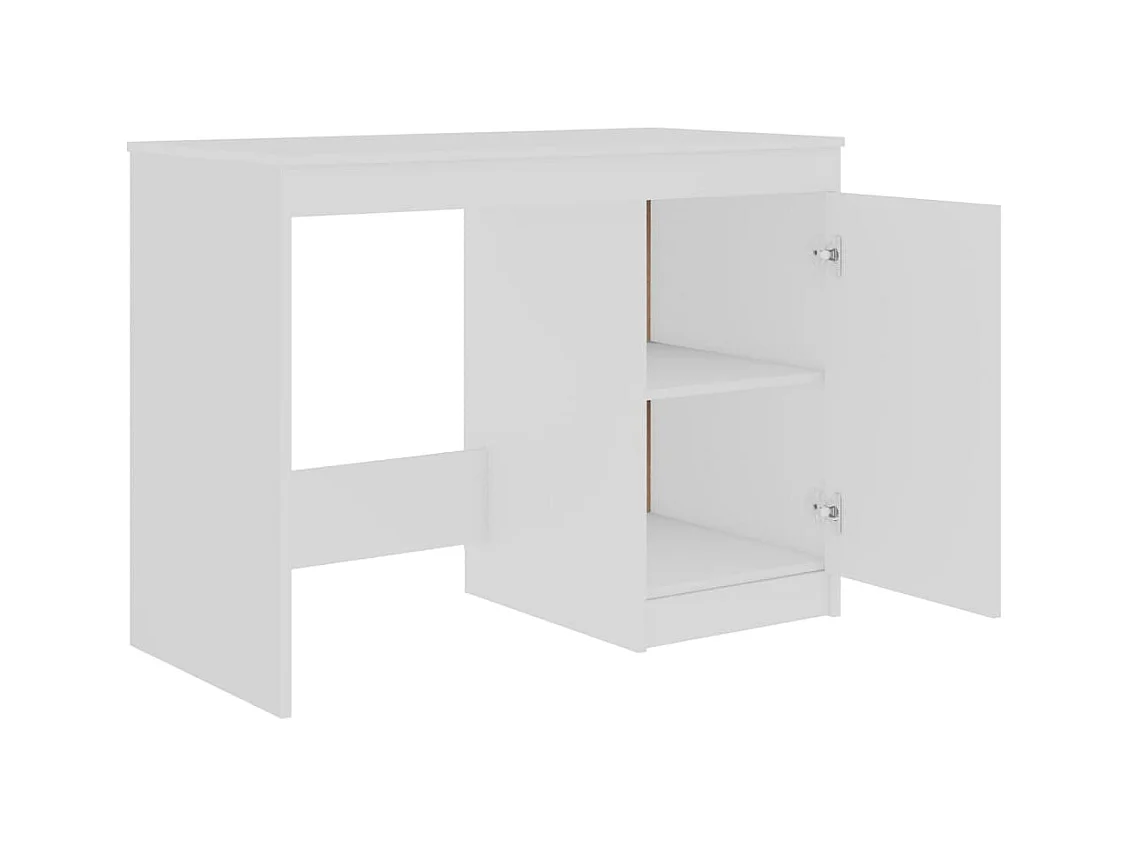 Hristina  Bureau Blanc 140x50x76 cm Bois d’ingénierie