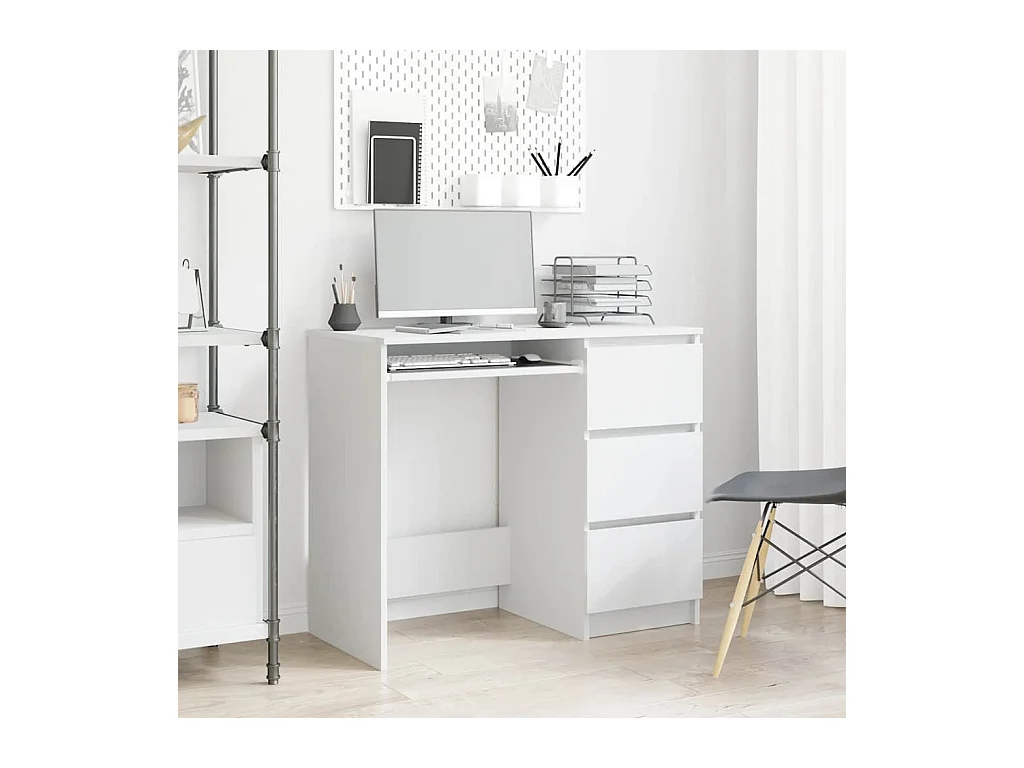 Rand Dean  Bureau Blanc 90x45x76 cm Bois d’ingénierie