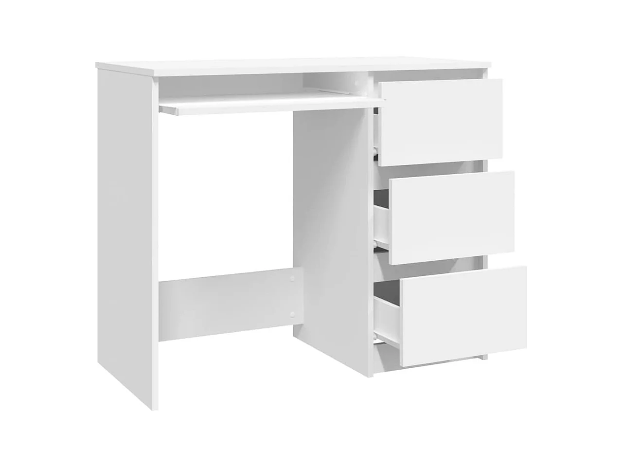 Rand Dean  Bureau Blanc 90x45x76 cm Bois d’ingénierie