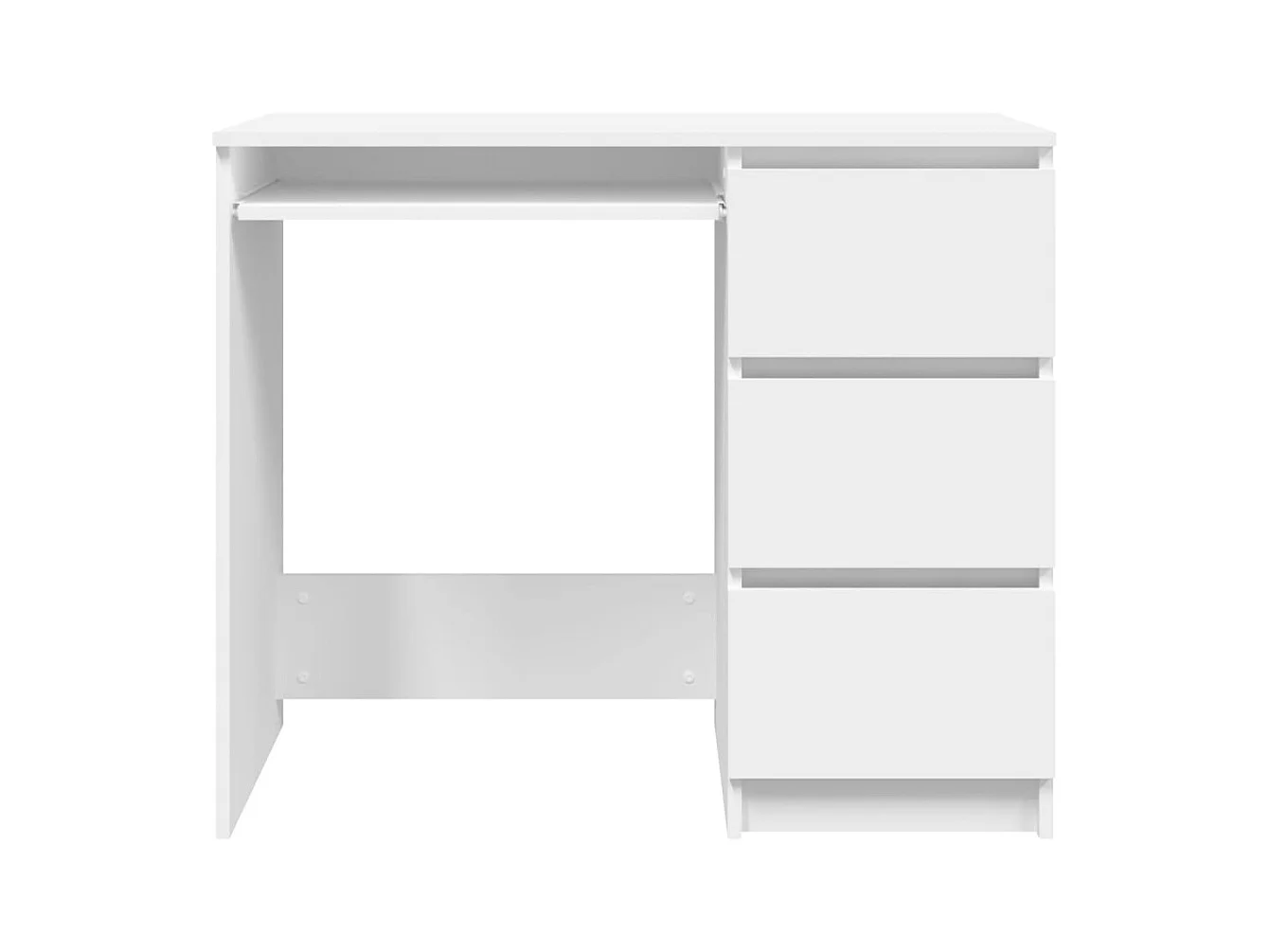 Rand Dean  Bureau Blanc 90x45x76 cm Bois d’ingénierie