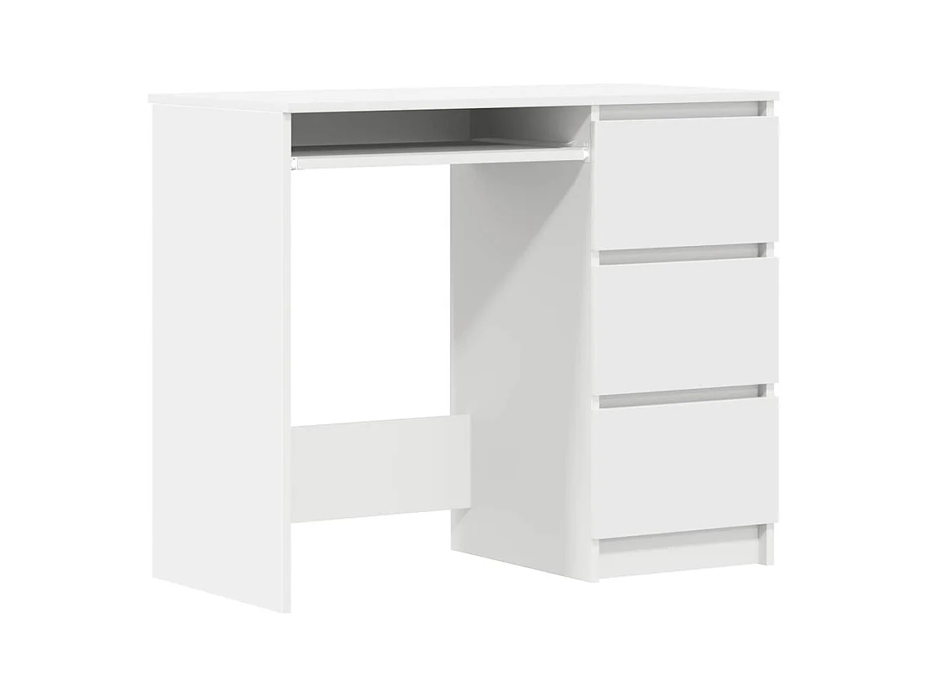 Rand Dean  Escritorio de madera contrachapada blanco 90x45x76 cm