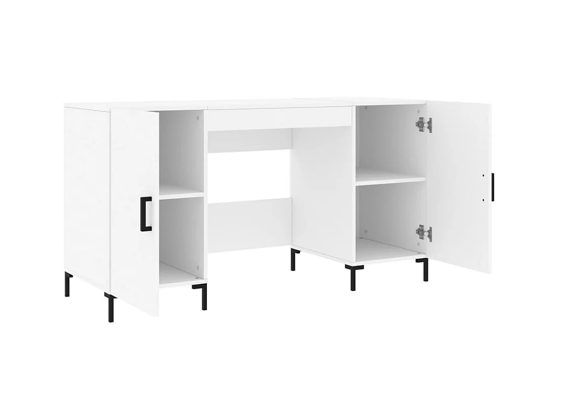 Ljorin  Bureau blanc 140x50x75 cm bois d'ingénierie