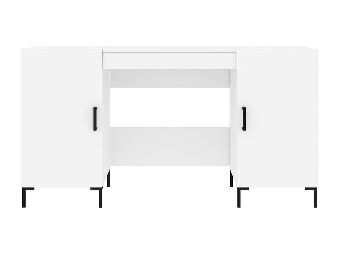 Ljorin  Bureau blanc 140x50x75 cm bois d'ingénierie