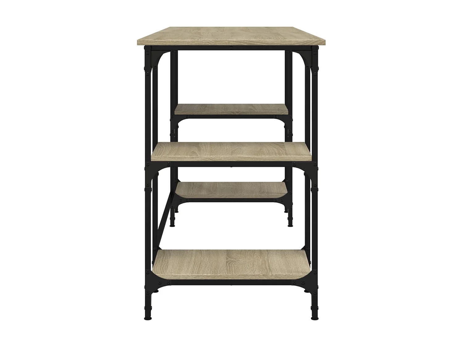 Caragh  Bureau chêne sonoma 140x50x75 cm métal et bois d'ingénierie