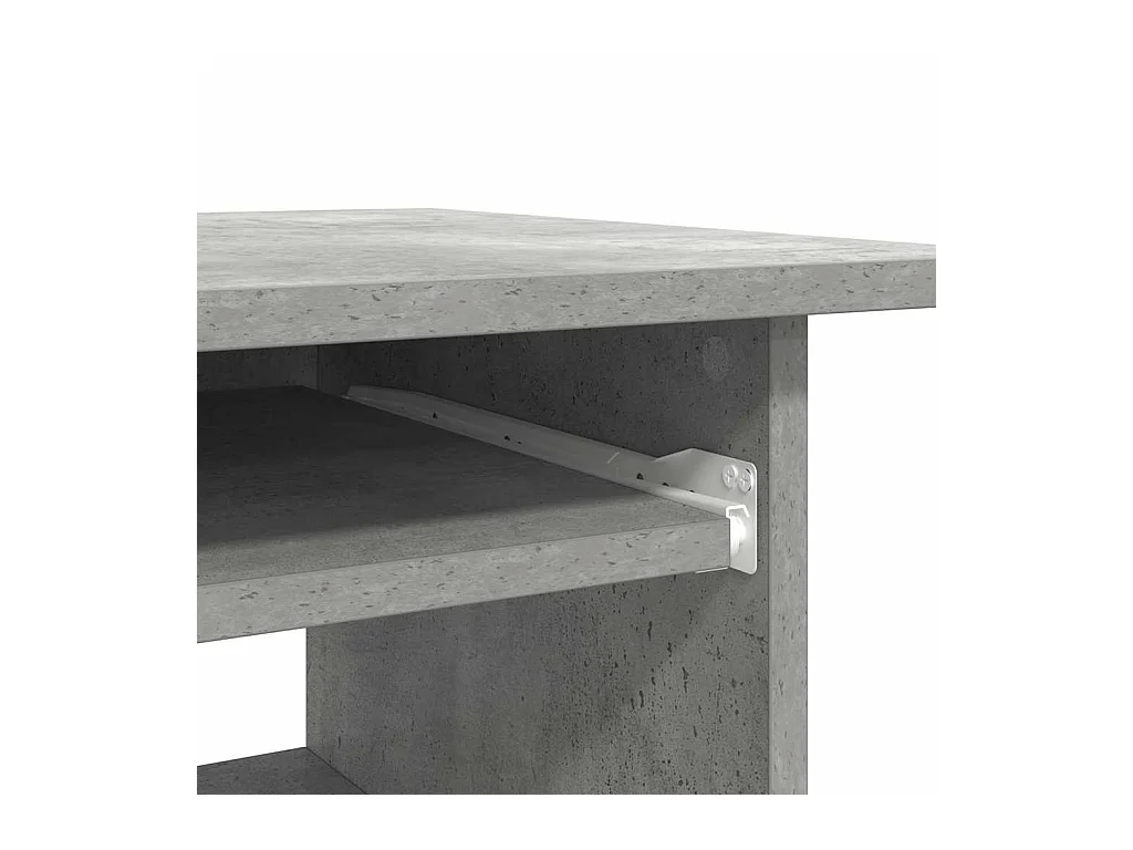 Liza  Bureau Gris béton 80x45x74 cm Bois d’ingénierie
