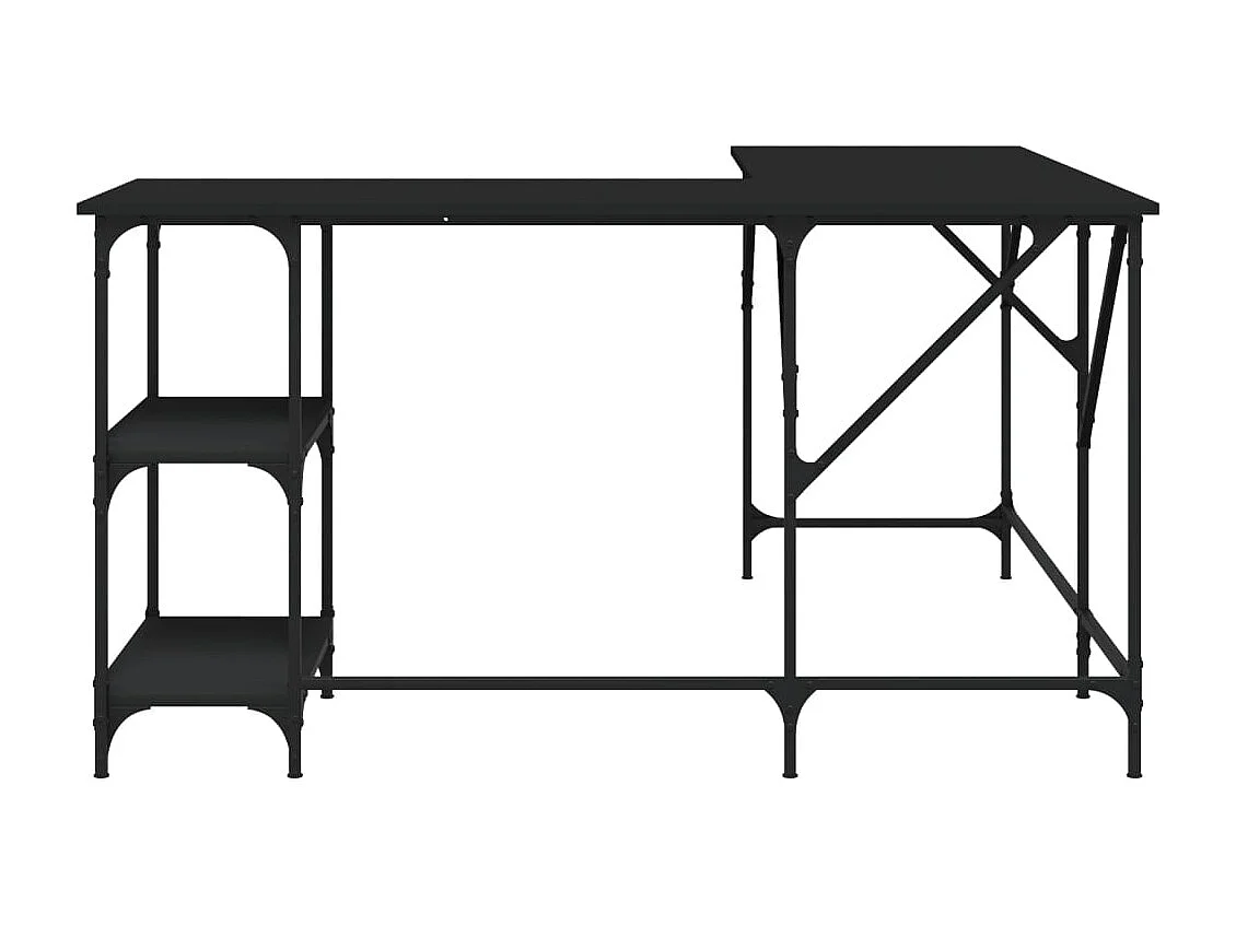 Selma  Bureau noir 139x139x75 cm bois d'ingénierie