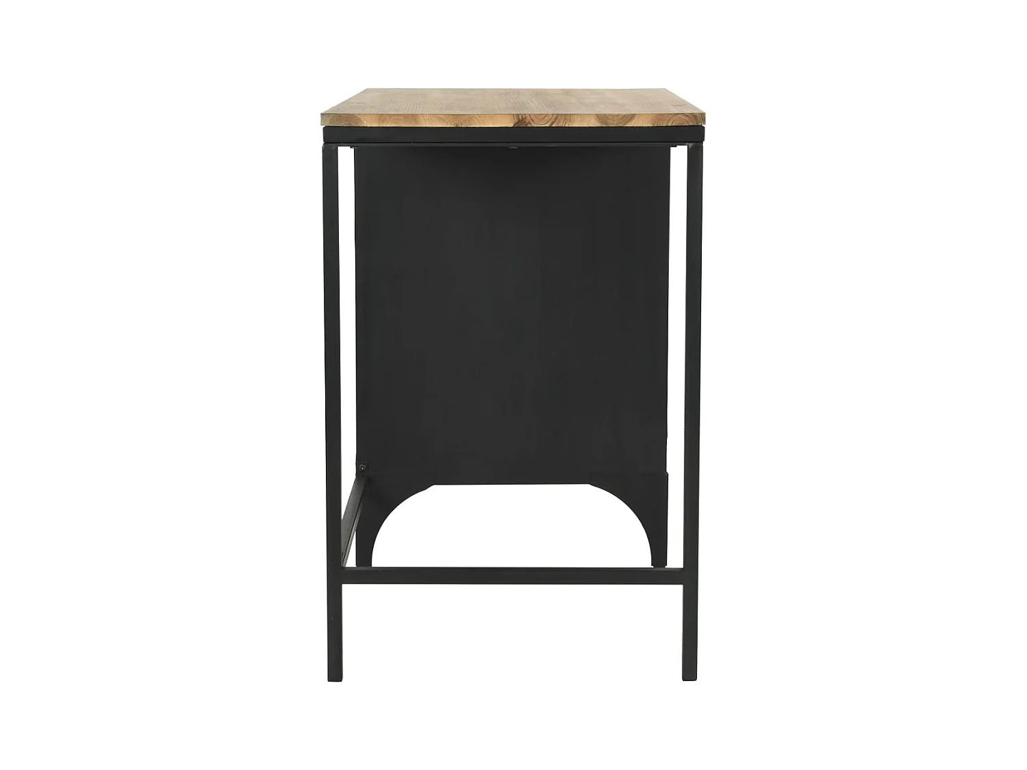 Garden Furniture -  Bureau à piédestal unique Bois de sapin et acier 100x50x76 cm