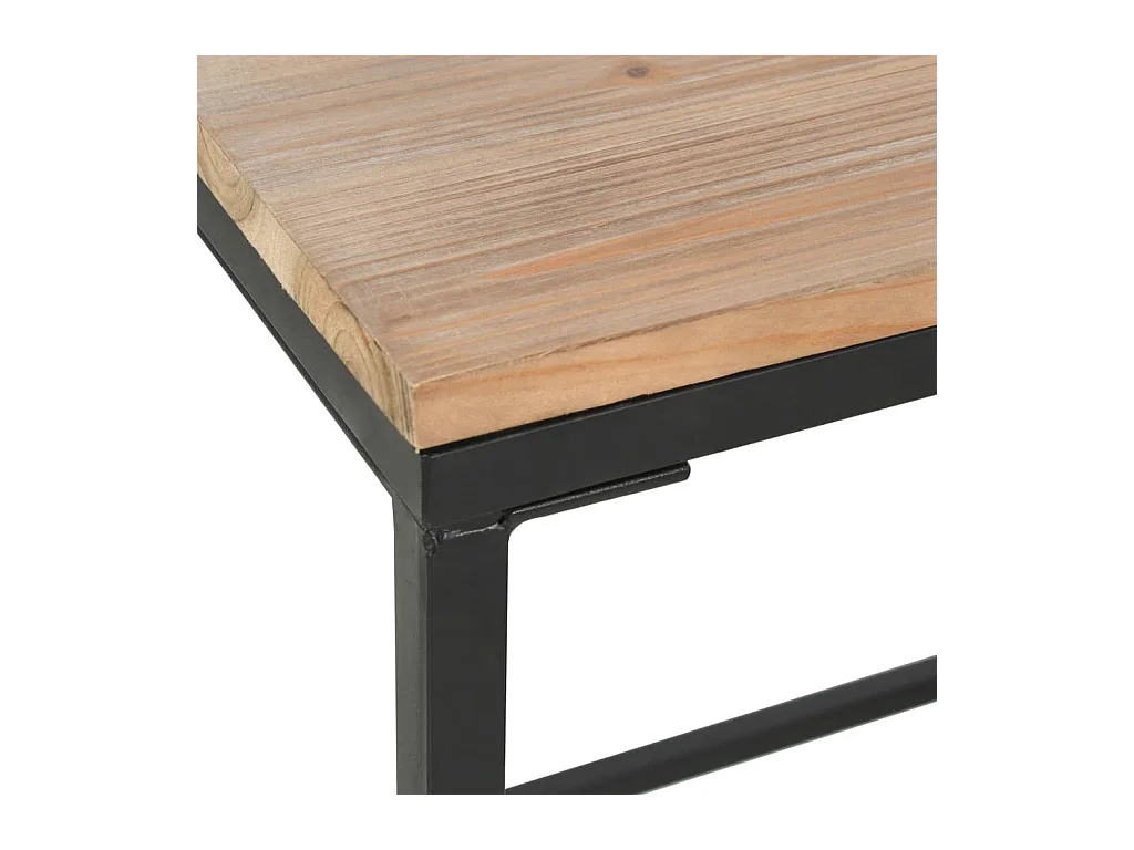 Garden Furniture -  Bureau à piédestal unique Bois de sapin et acier 100x50x76 cm