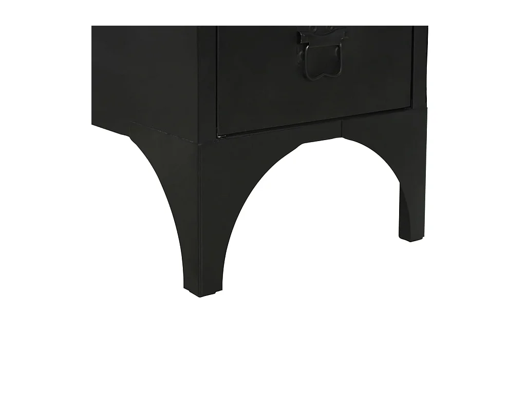 Garden Furniture -  Bureau à piédestal unique Bois de sapin et acier 100x50x76 cm