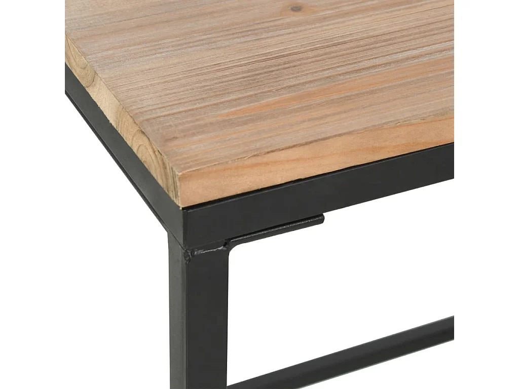 Garden Furniture -  Bureau à piédestal unique Bois de sapin et acier 100x50x76 cm