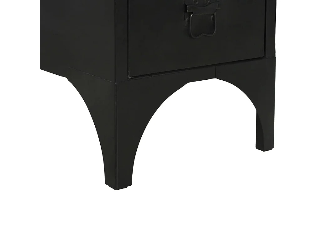 Garden Furniture -  Bureau à piédestal unique Bois de sapin et acier 100x50x76 cm