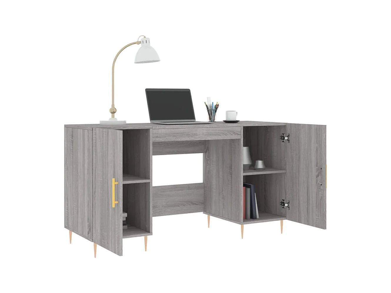 Anne-Marie  Bureau sonoma gris 140x50x75 cm bois d'ingénierie