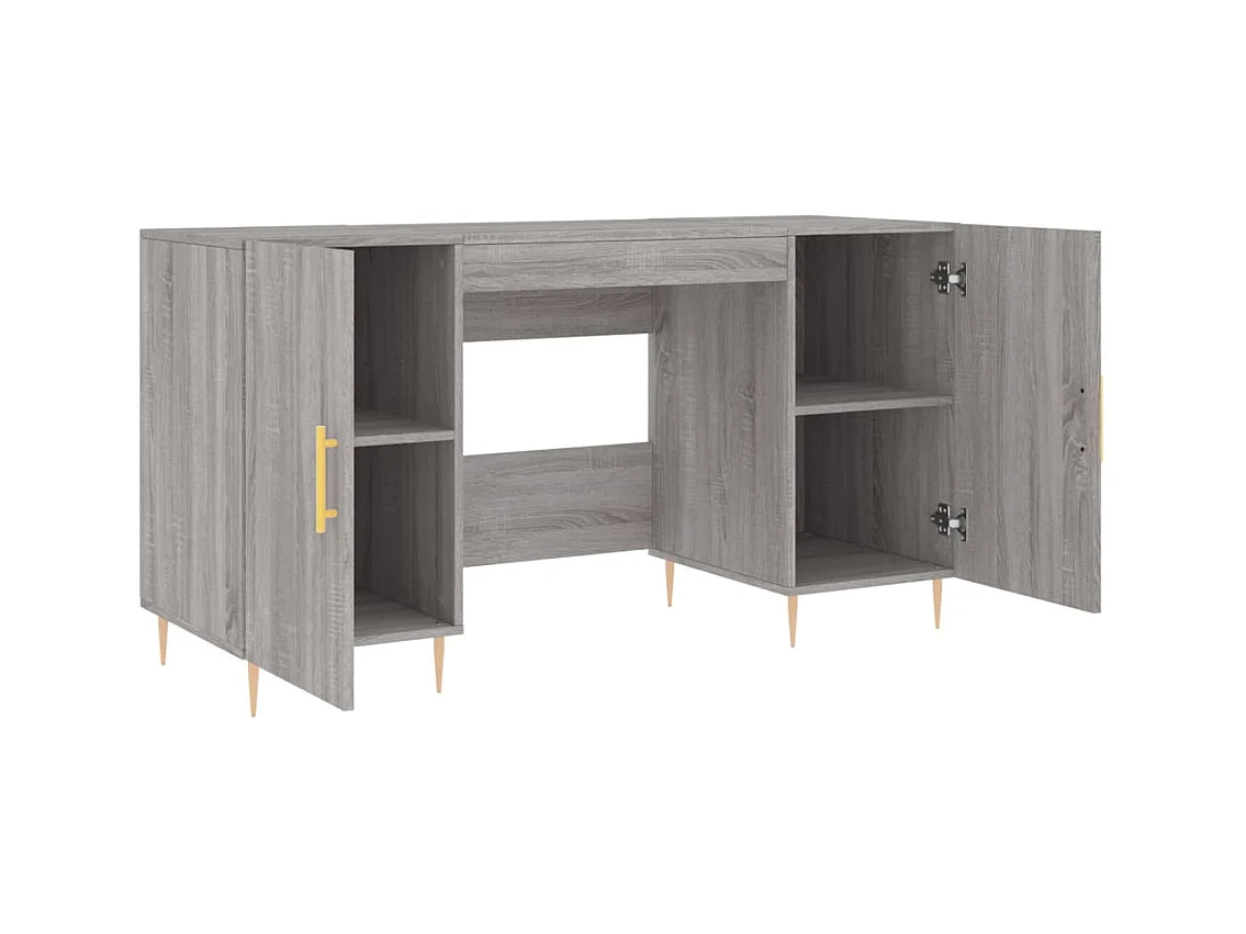 Anne-Marie  Bureau sonoma gris 140x50x75 cm bois d'ingénierie