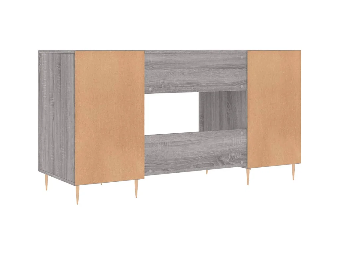 Anne-Marie  Bureau sonoma gris 140x50x75 cm bois d'ingénierie