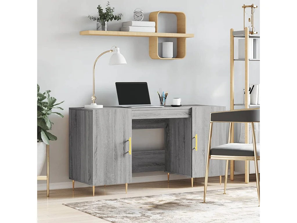 Anne-Marie  Bureau sonoma gris 140x50x75 cm bois d'ingénierie