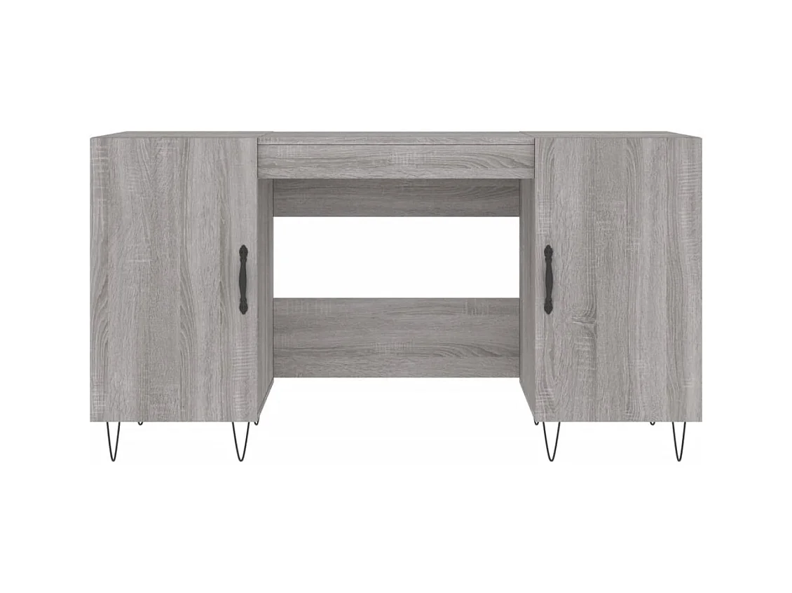 Jett  Bureau sonoma gris 140x50x75 cm bois d'ingénierie