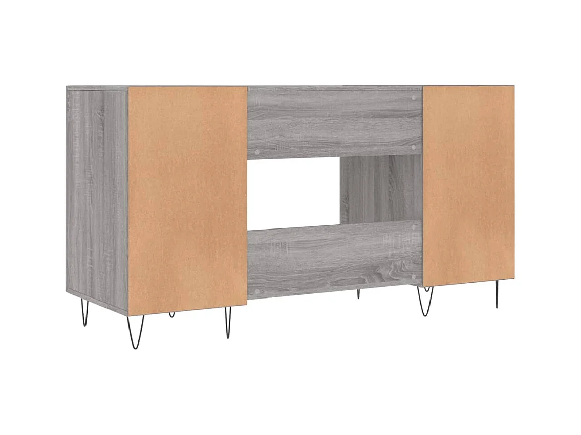 Jett  Bureau sonoma gris 140x50x75 cm bois d'ingénierie