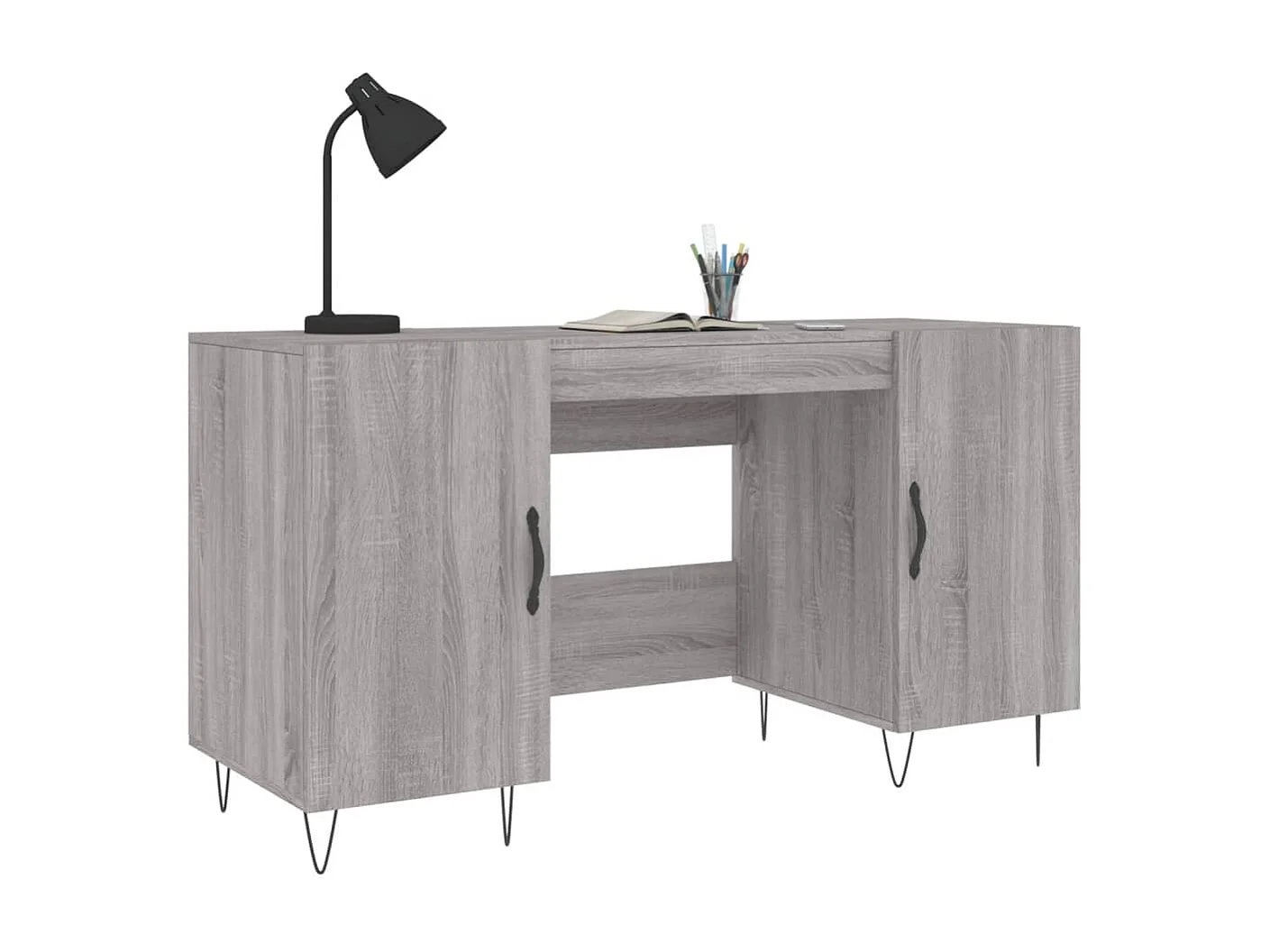 Jett  Bureau sonoma gris 140x50x75 cm bois d'ingénierie