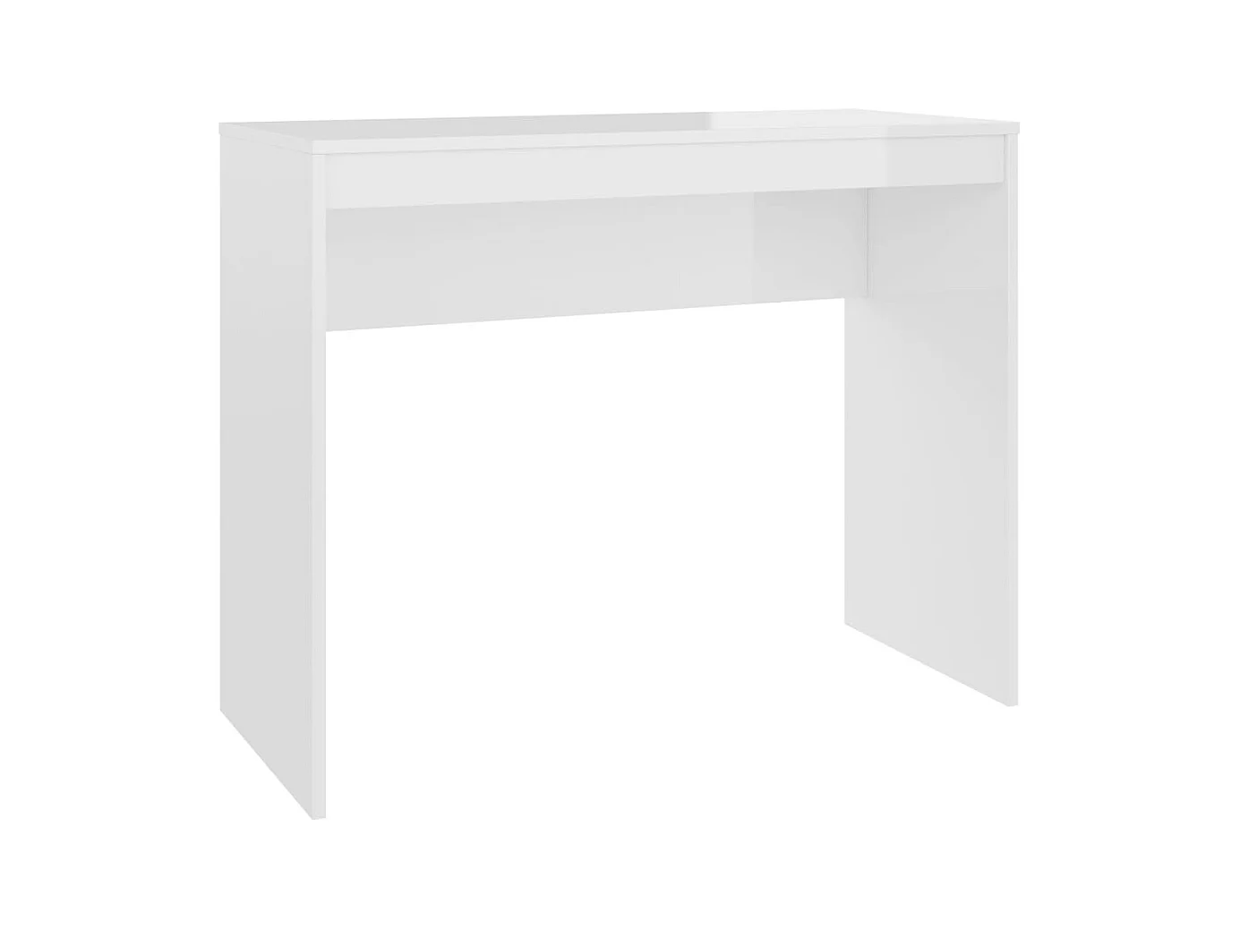 Cherry Valley  Bureau Blanc brillant 90x40x72 cm Bois d'ingénierie