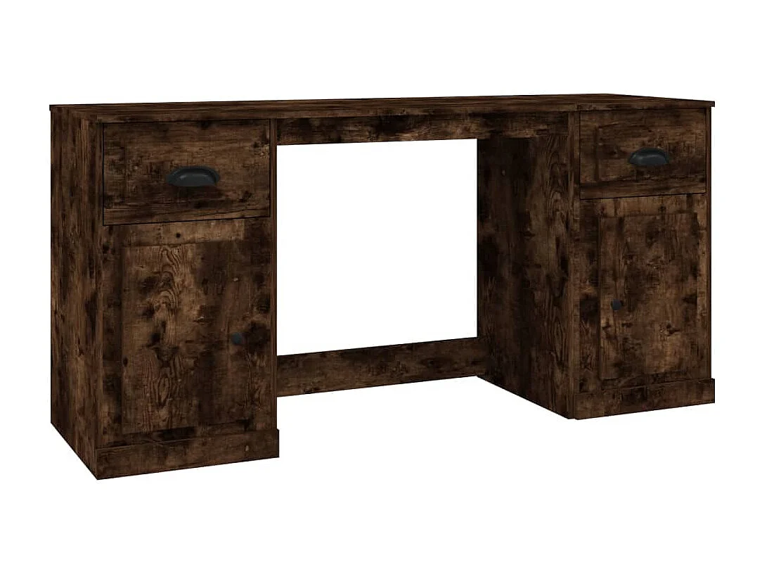Hakan  Bureau avec armoire chêne fumé bois d'ingénierie