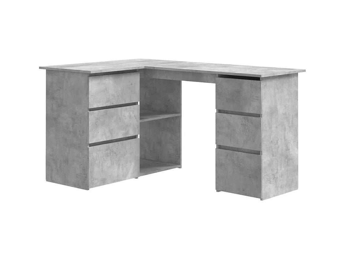 Savukoski  Hoekbureau 145x100x76 cm bewerkt hout betongrijs