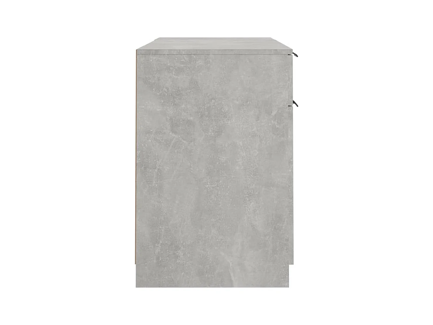 Samantha  Bureau avec armoire latérale Gris béton Bois d'ingénierie