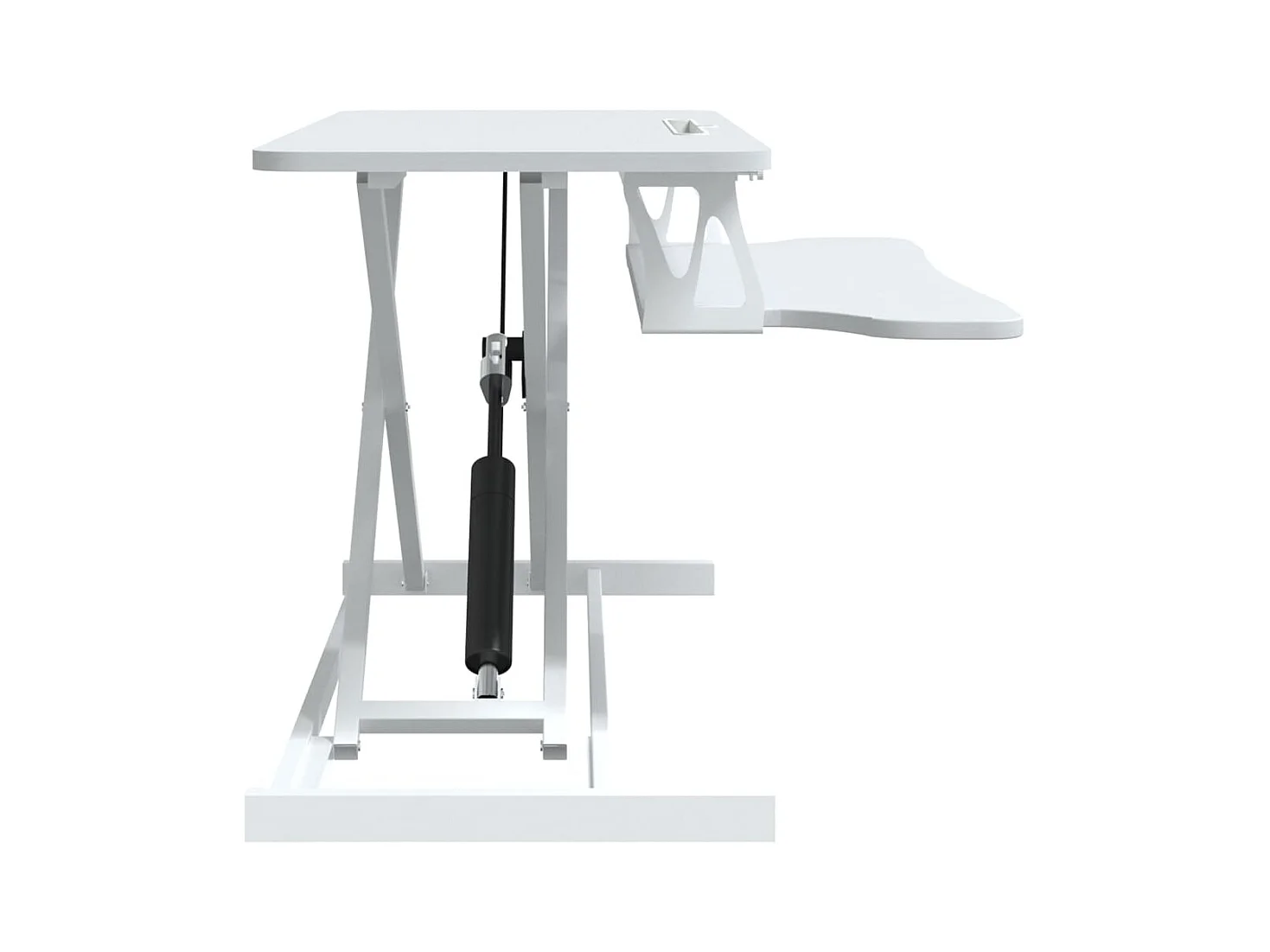 Norbert-Paul  Bureau de travail réglable 90x40x(13-50) cm Acier et bois