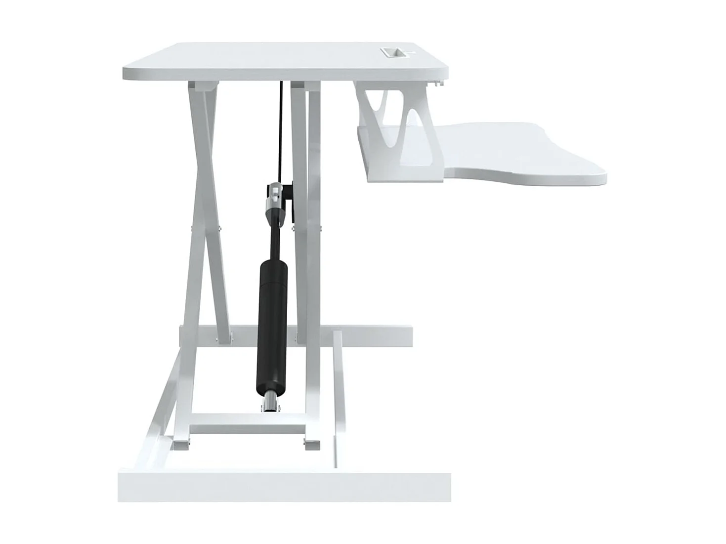 Norbert-Paul  Bureau de travail réglable 90x40x(13-50) cm Acier et bois