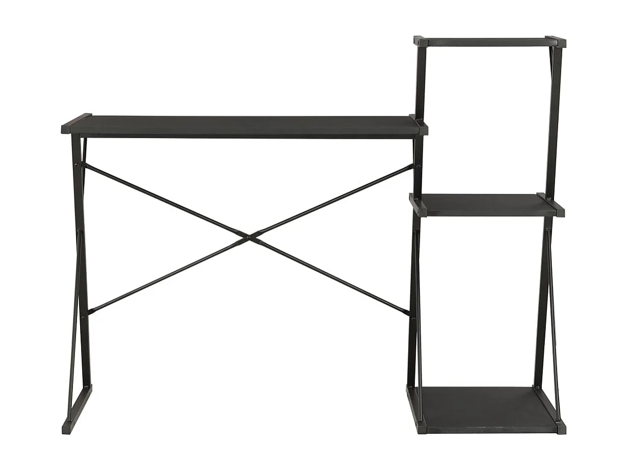 Sovran  Bureau avec étagère Noir 116x50x93 cm