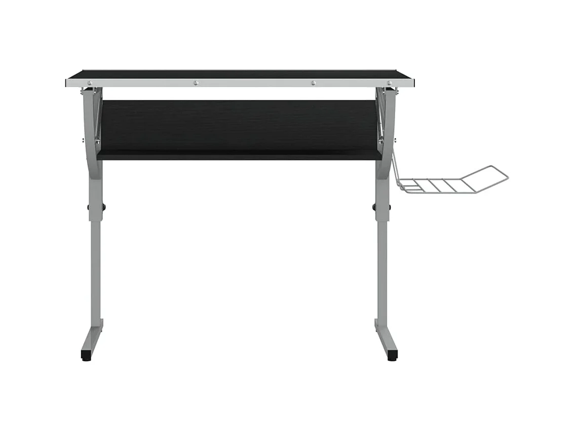Cabazon  Bureau d'artisanat noir et gris 110x53x(58-87) cm