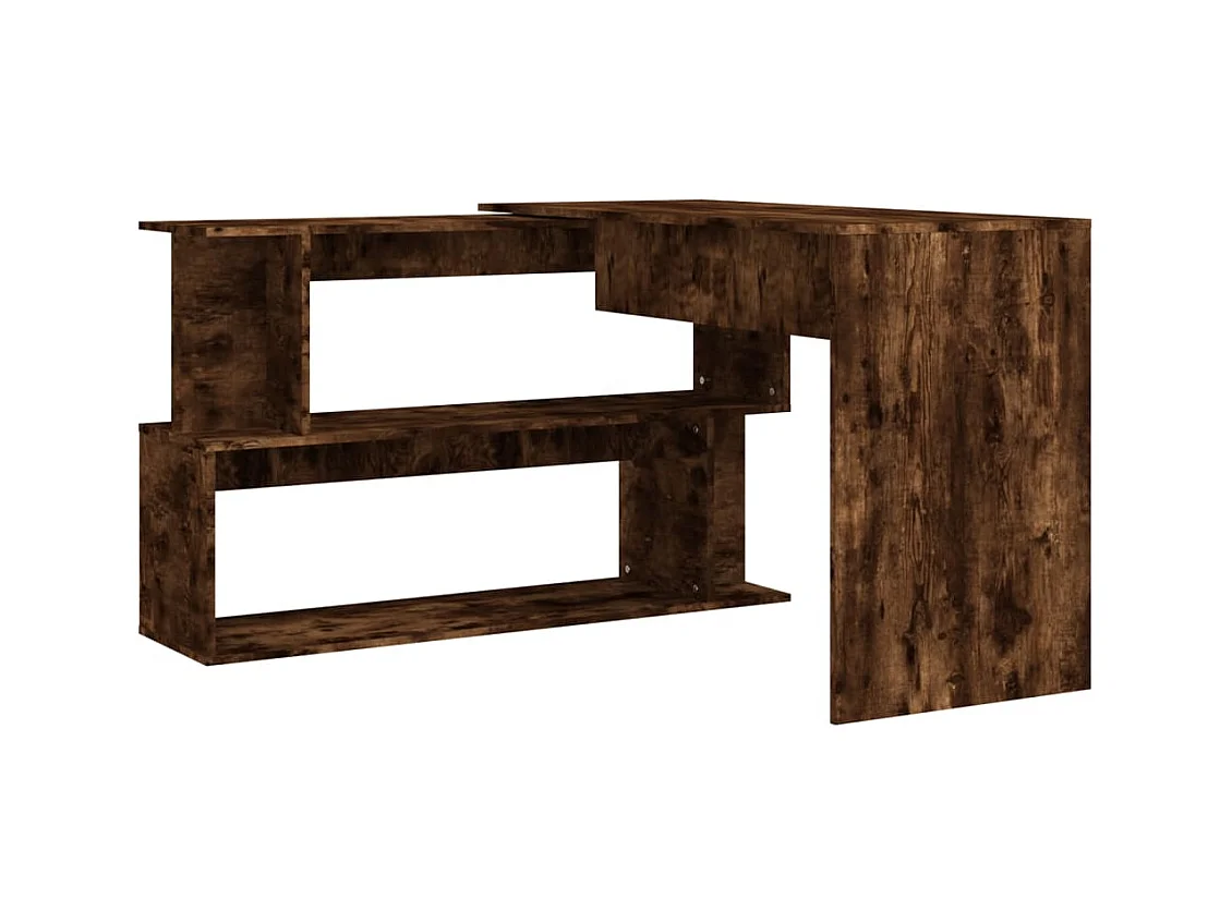 Jakobstad  Bureau d'angle Chêne fumé 200x50x76 cm Bois d'ingénierie