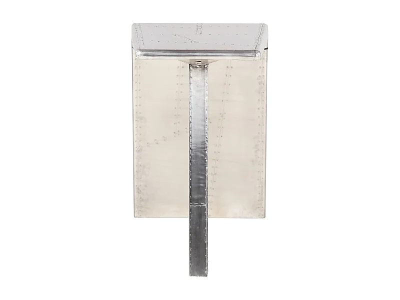 Garden Furniture -  Bureau style avion Argenté 112x50x76 cm Métal