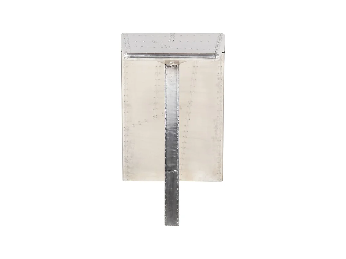 Garden Furniture -  Bureau style avion Argenté 112x50x76 cm Métal