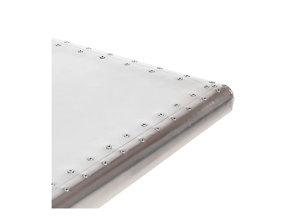 Garden Furniture -  Bureau style avion Argenté 112x50x76 cm Métal