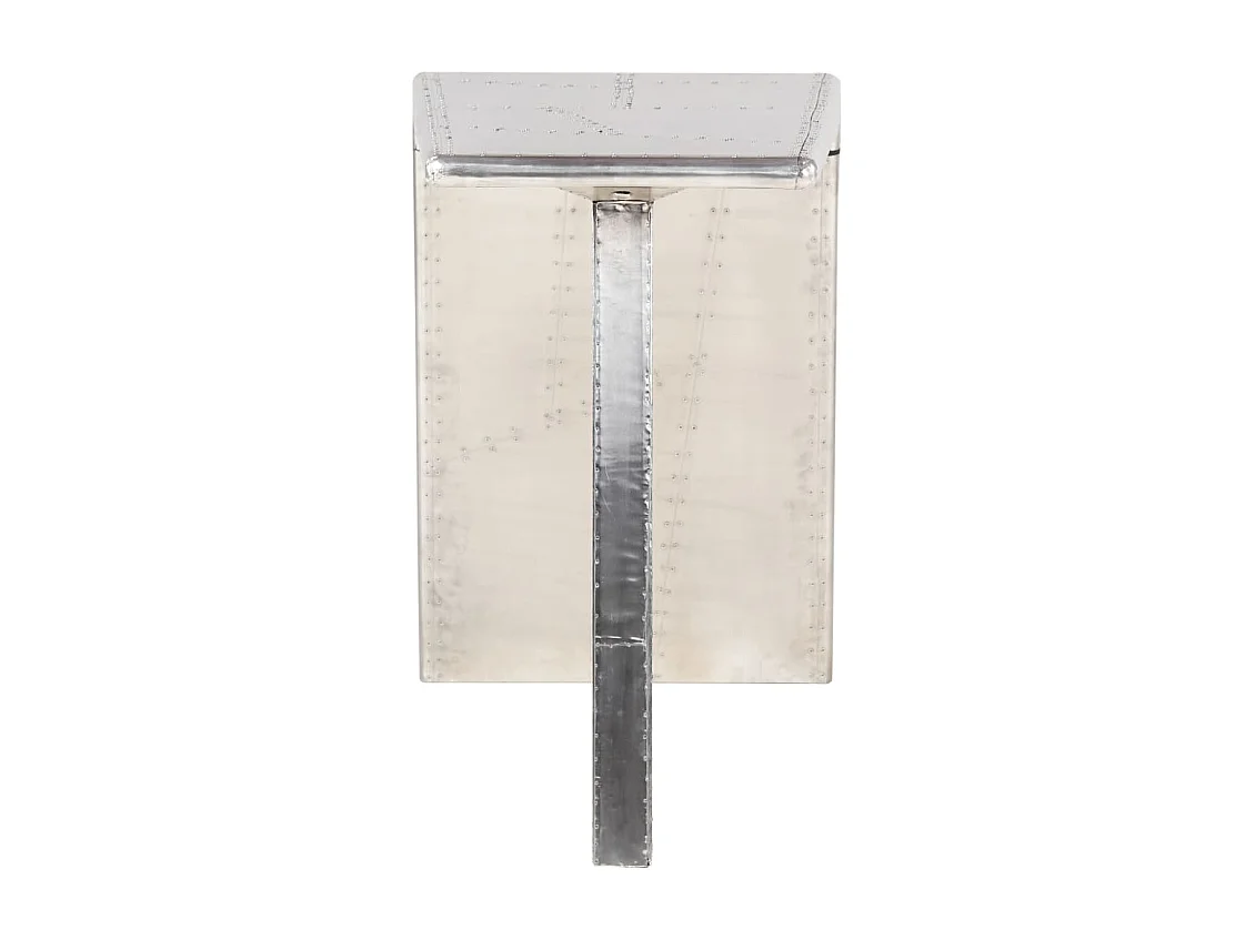 Garden Furniture -  Bureau style avion Argenté 112x50x76 cm Métal