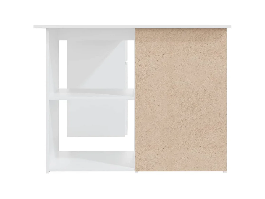 Savukoski  Bureau d'angle Blanc 145x100x76 cm Bois d'ingénierie