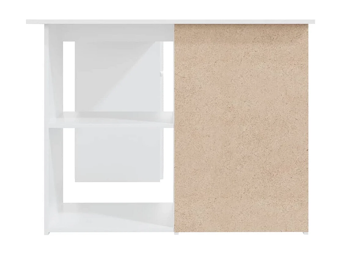 Savukoski  Bureau d'angle Blanc 145x100x76 cm Bois d'ingénierie