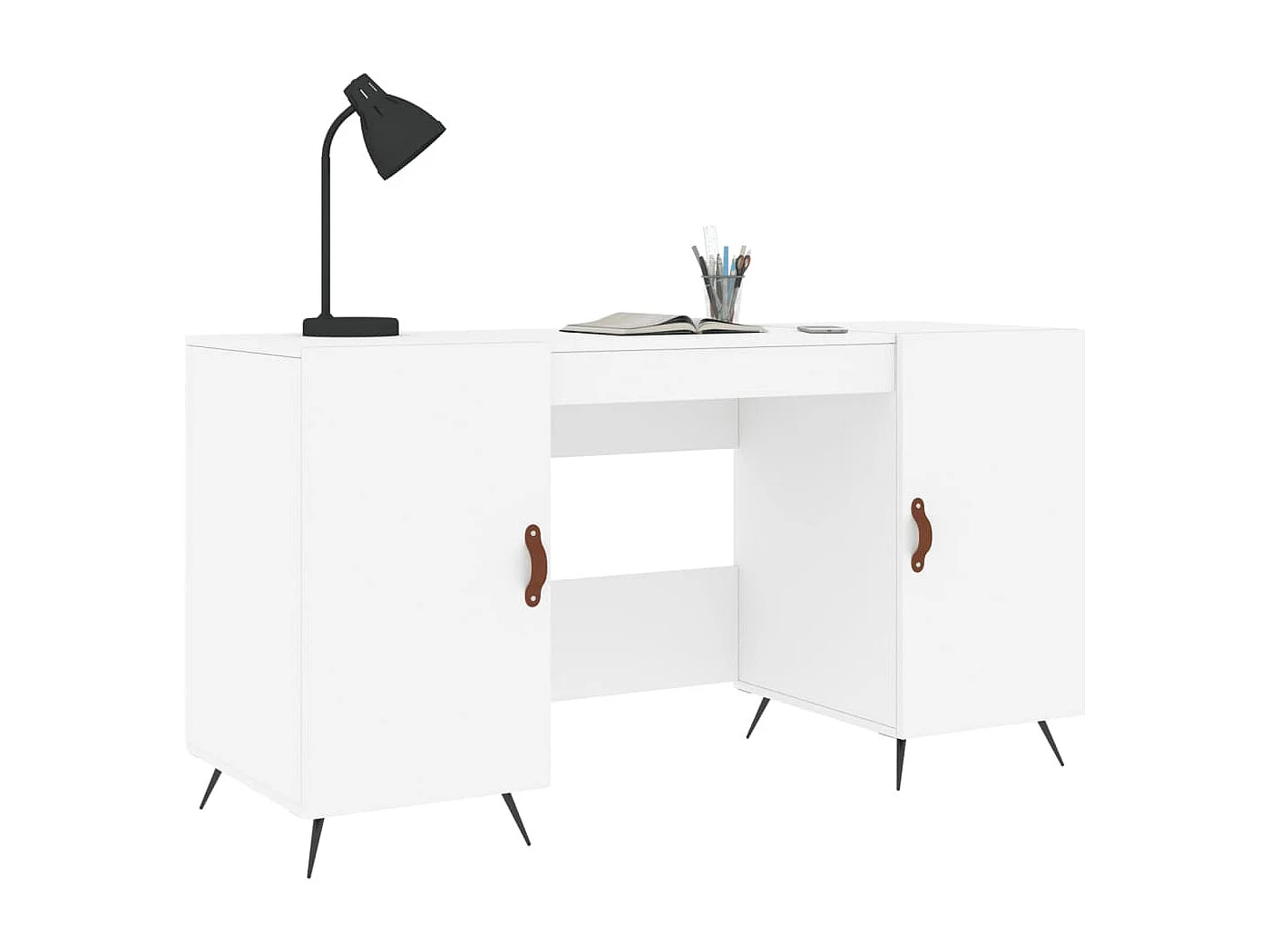 Jan  Bureau 140x50x75 cm bewerkt hout wit