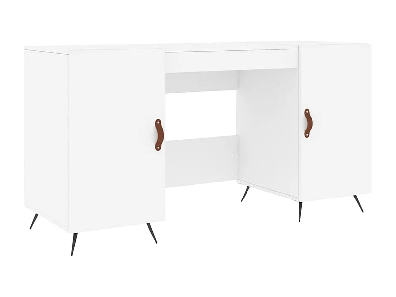 Jan  Bureau blanc 140x50x75 cm bois d'ingénierie