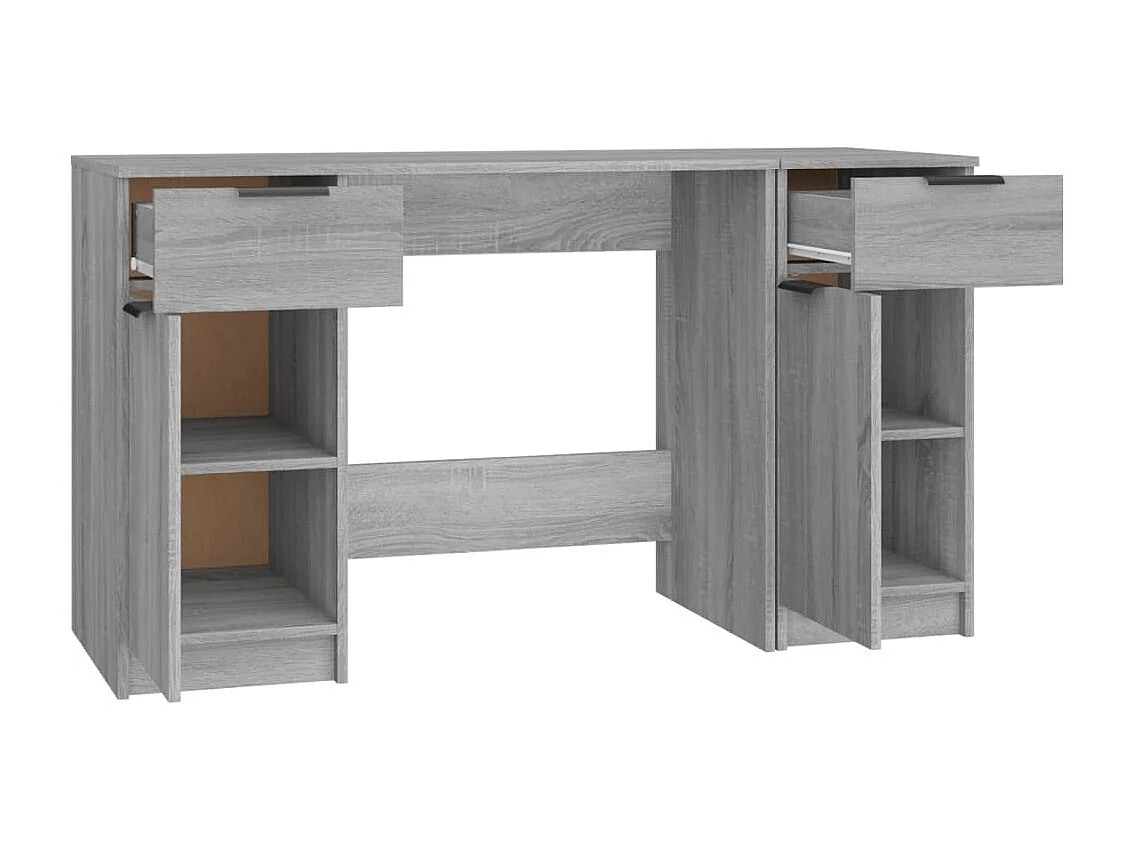 Samantha  Bureau avec armoire latérale Sonoma gris Bois d'ingénierie