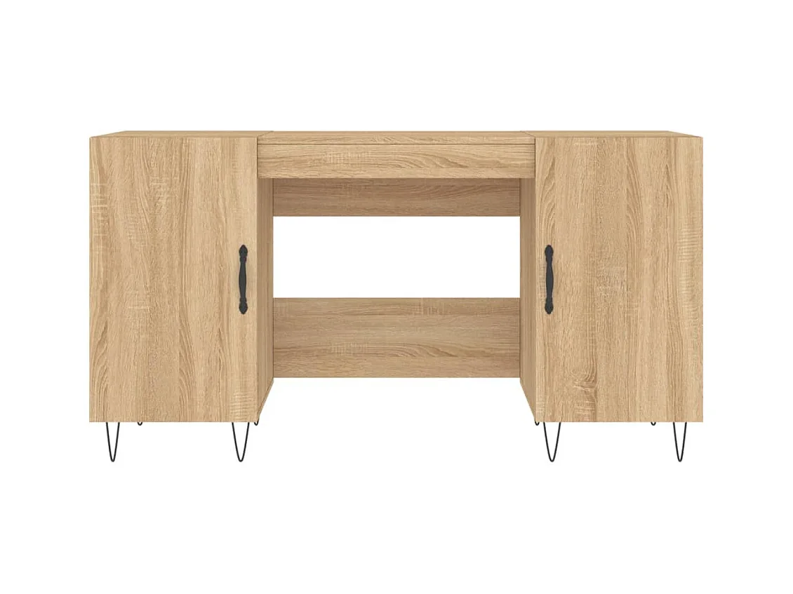 Jett  Bureau chêne sonoma 140x50x75 cm bois d'ingénierie