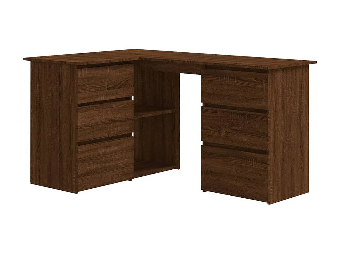 Savukoski  Bureau d'angle Chêne marron 145x100x76 cm Bois d'ingénierie