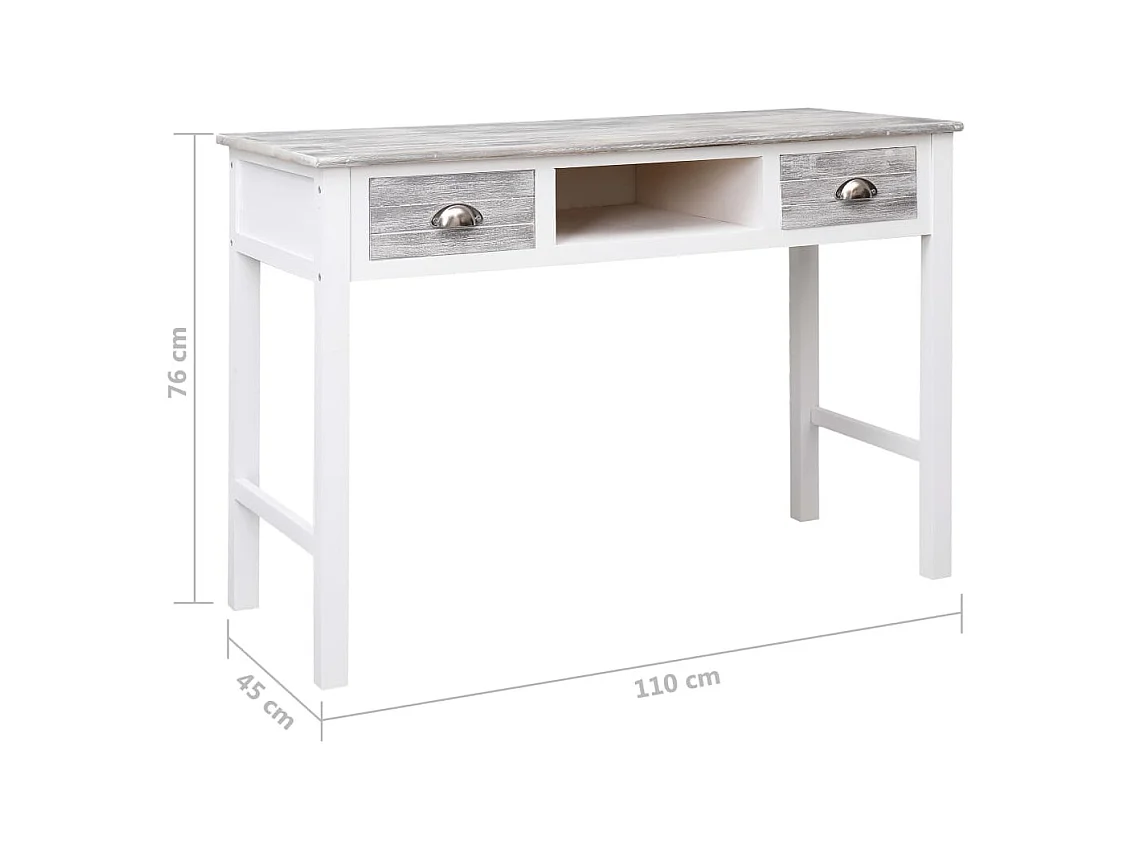 Almont  Bureau Gris 110x45x76 cm Bois