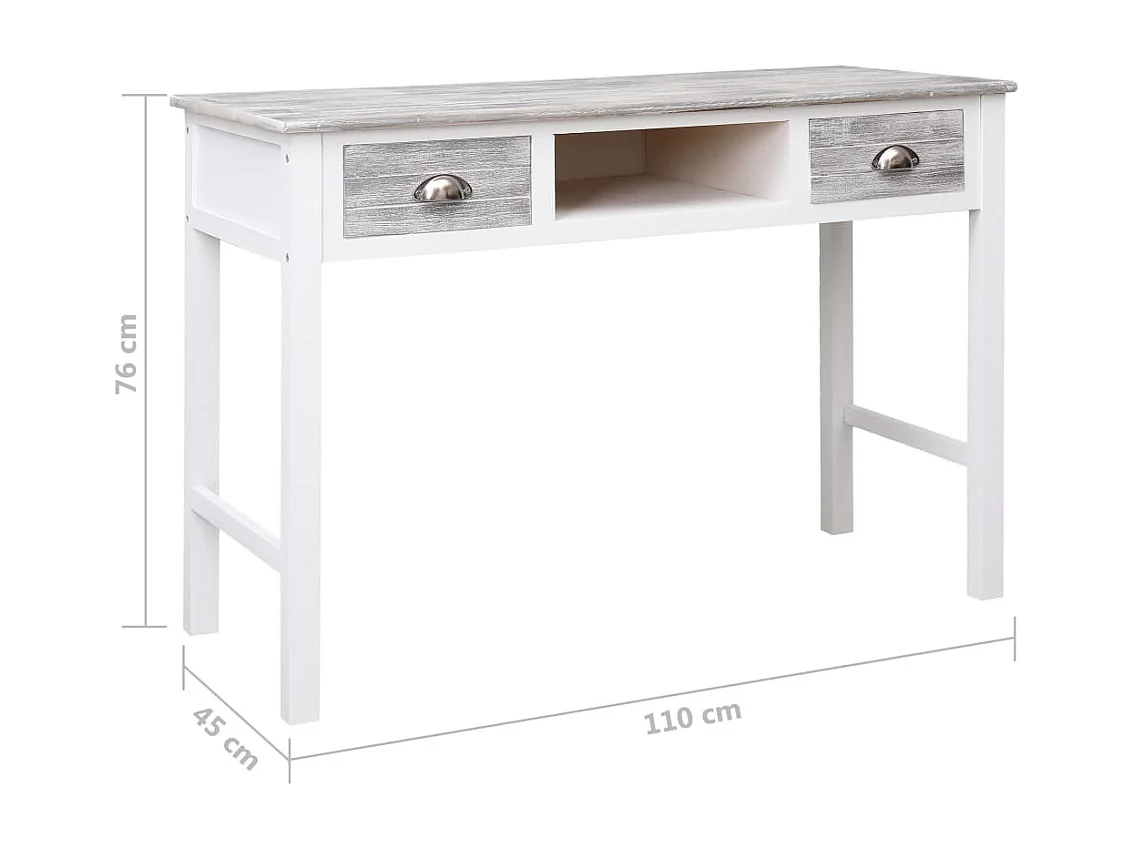 Almont  Bureau Gris 110x45x76 cm Bois